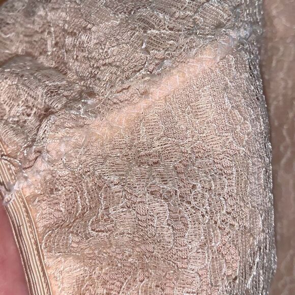 Vintage 1950s Charmode Nude Pink Lace Half Slip Pillow Tab Nylon Medium - Picture 14 of 14